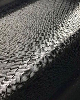 Hexagon Weave Carbon-Kevlar Hybrid Fabric